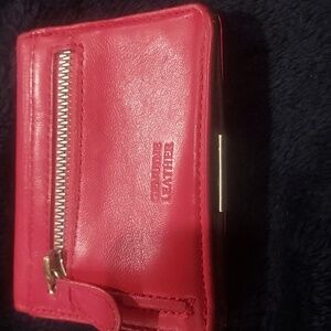 unbranded genuine leather red wallet